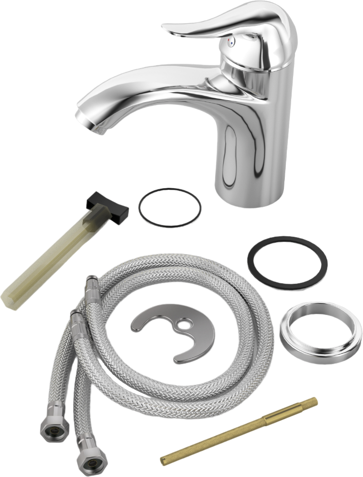 Смеситель для раковины хром Mega Mercan MG-SER114 - изображение 10