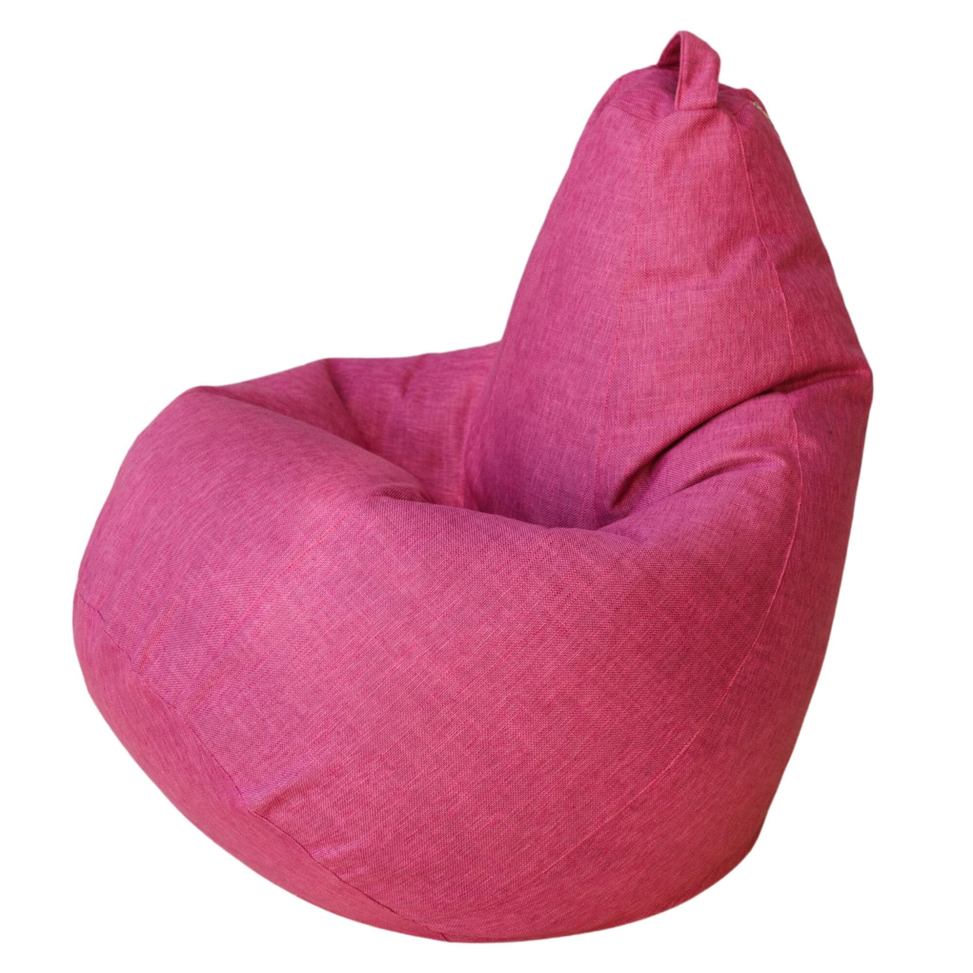 Кресло-мешок XL ткань рогожка, розовое &quot;Груша&quot;