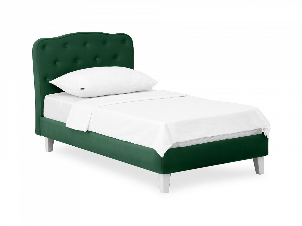 Кровать односпальная 80х160 см зеленая Candy 