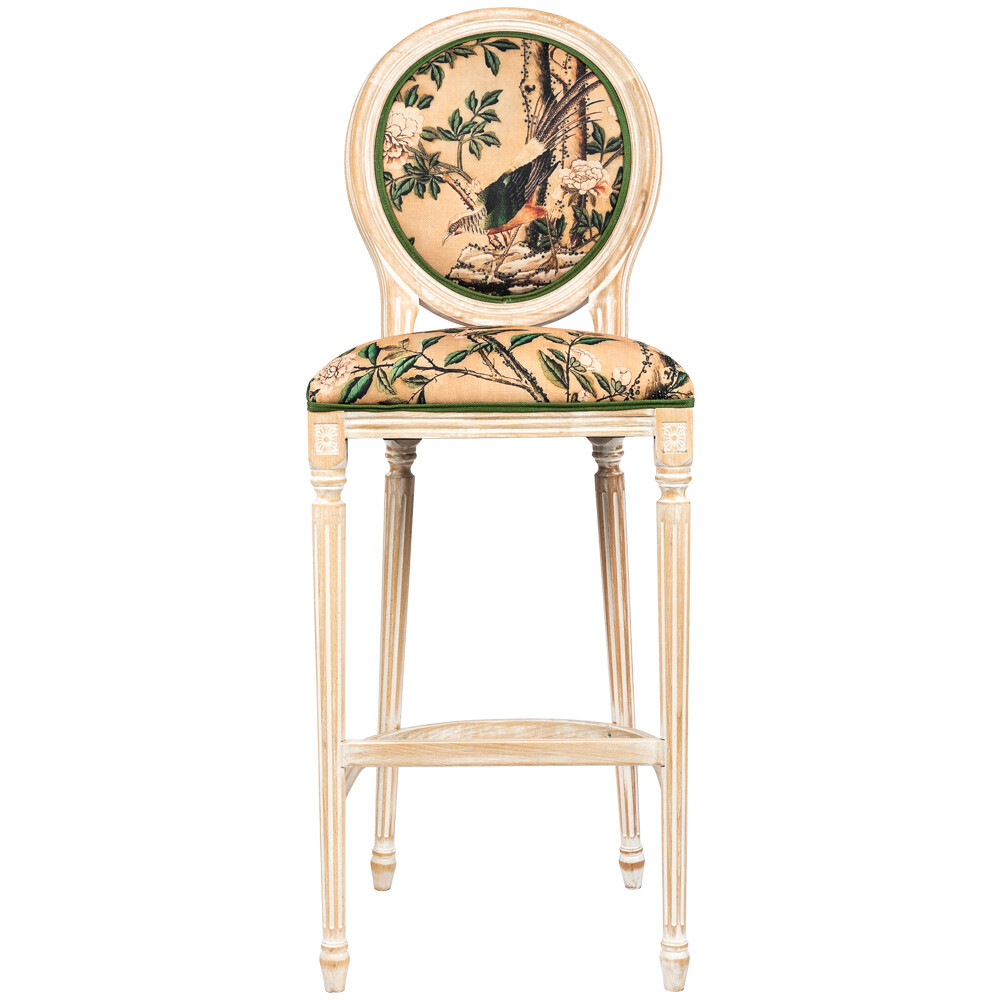 Барный стул деревянный с медальонной спинкой &quot;Шинуазри&quot; 75060000