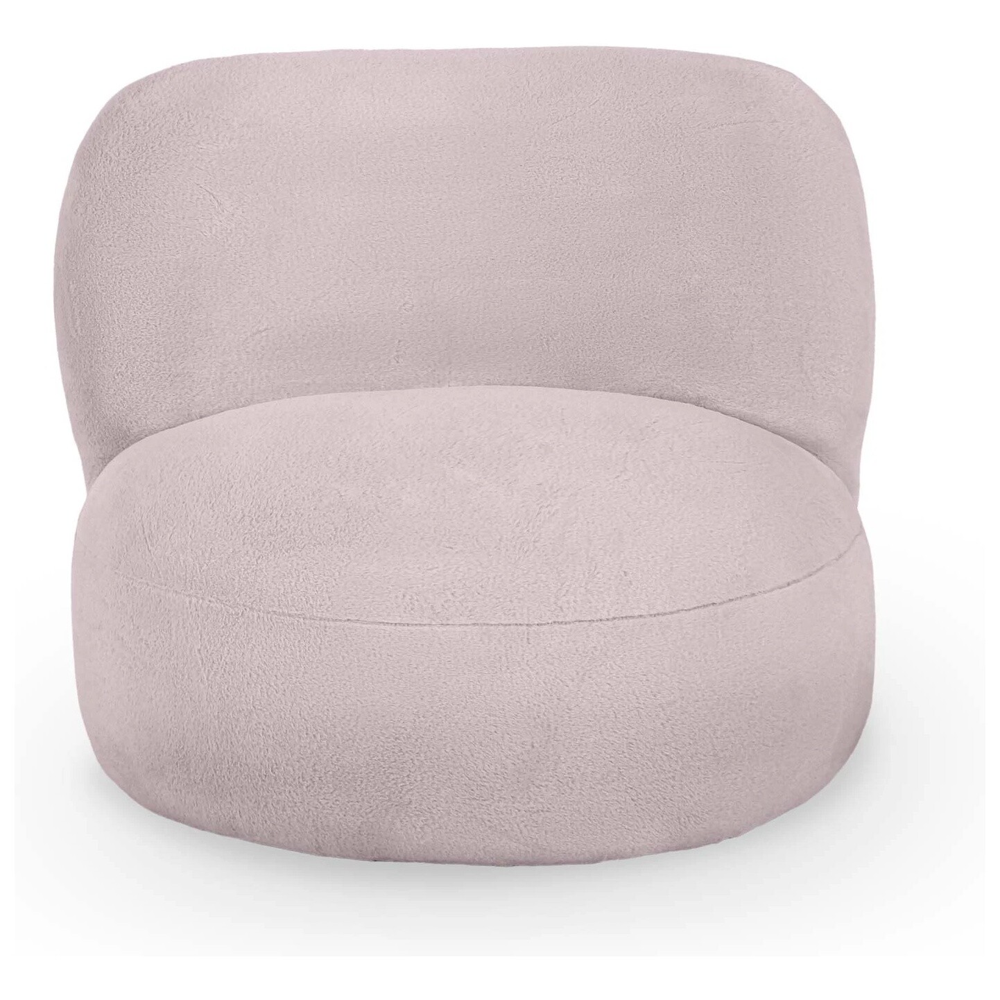 Кресло мягкое круглое без ножек искусственный мех розовое Patti 127-8