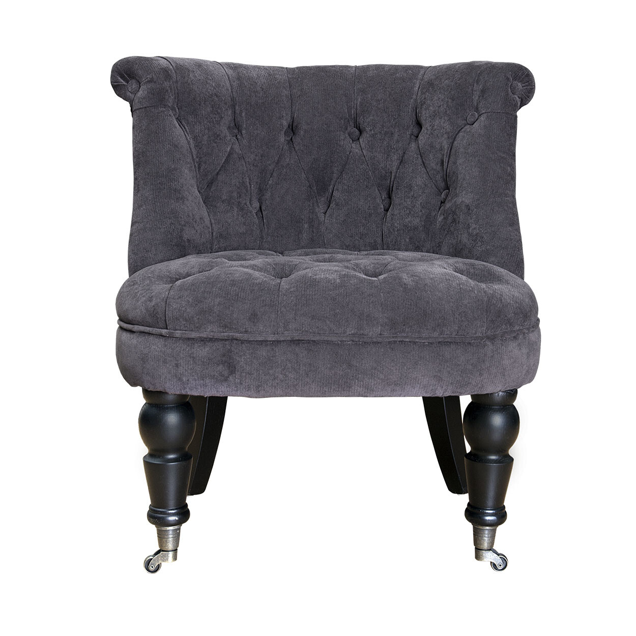Кресло мягкое с деревянными ножками фиолетовое Sereno