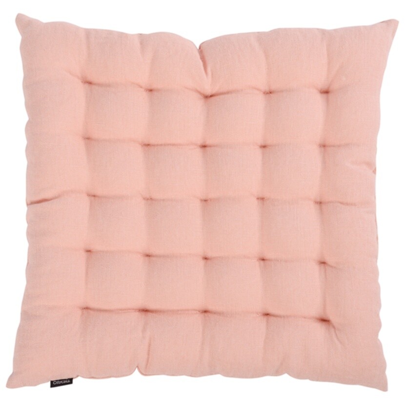 Подушка на стул квадратная стеганая 40 см розовая Essential