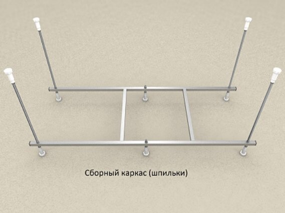 Каркас для ванны прямоугольный хром Aquatek "Мия 140" KAR-0000037 - изображение 1