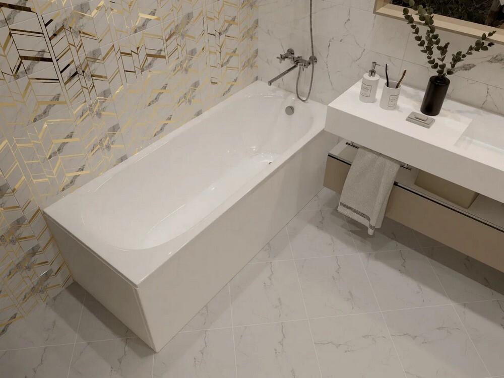 Ванна акриловая 180х80 см белая Aquatek "Оберон" OBR180-0000008 - изображение 4