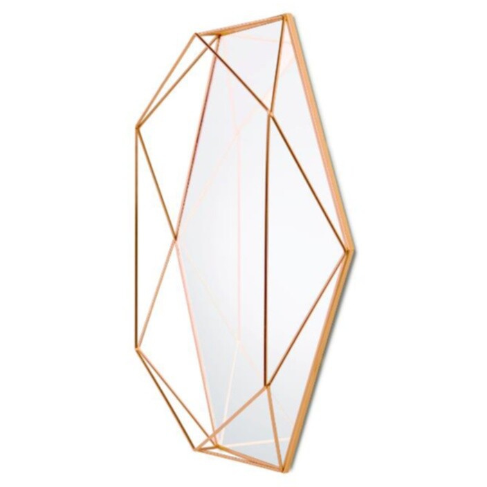 Зеркало декоративное настенное медное Prisma