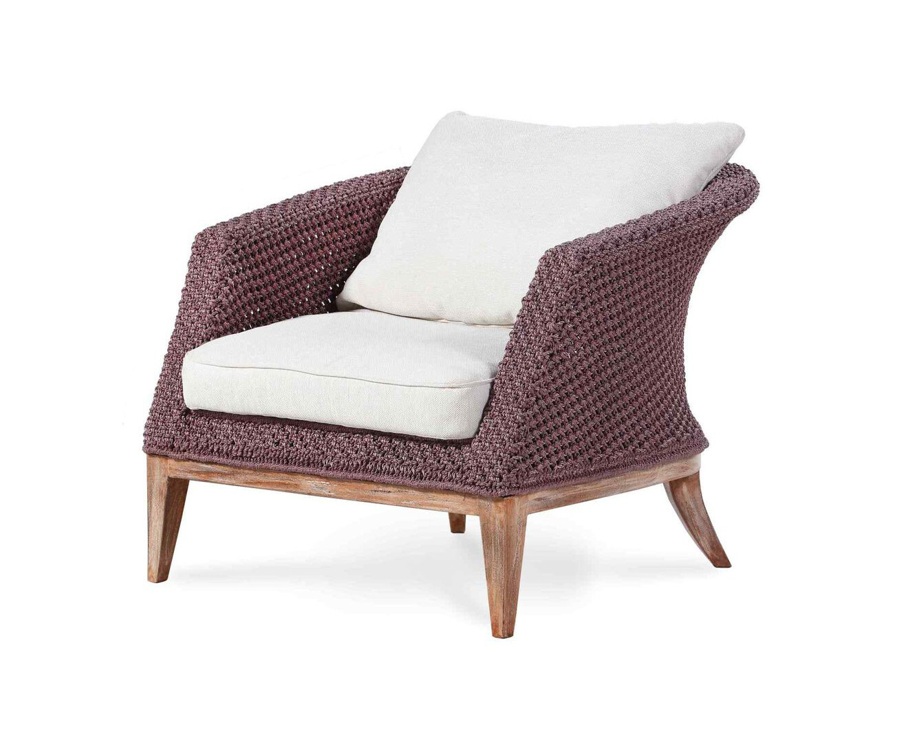 Кресло плетеное полиамидное на металлическом каркасе коричневое &quot;Венеция&quot;