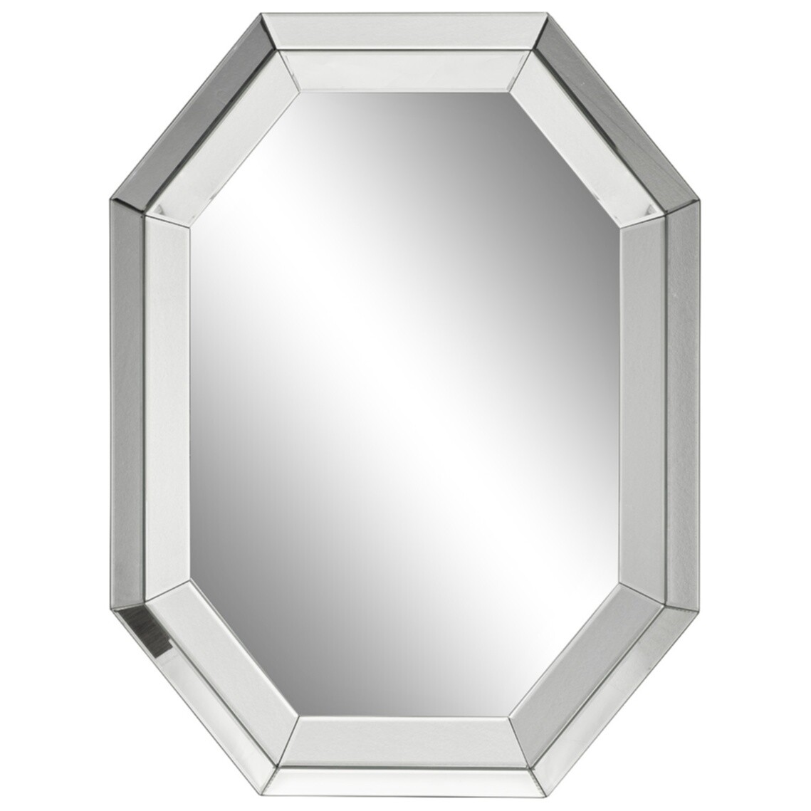 Зеркало настенное восьмиугольное в раме 76х101 см хром