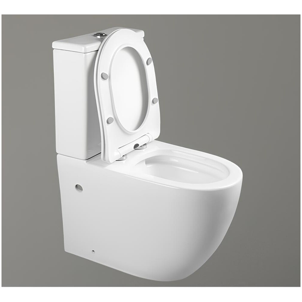 Унитаз напольный фарфоровый с сиденьем микролифт белый Cerutti SPA Orlter CT9867 - изображение 6