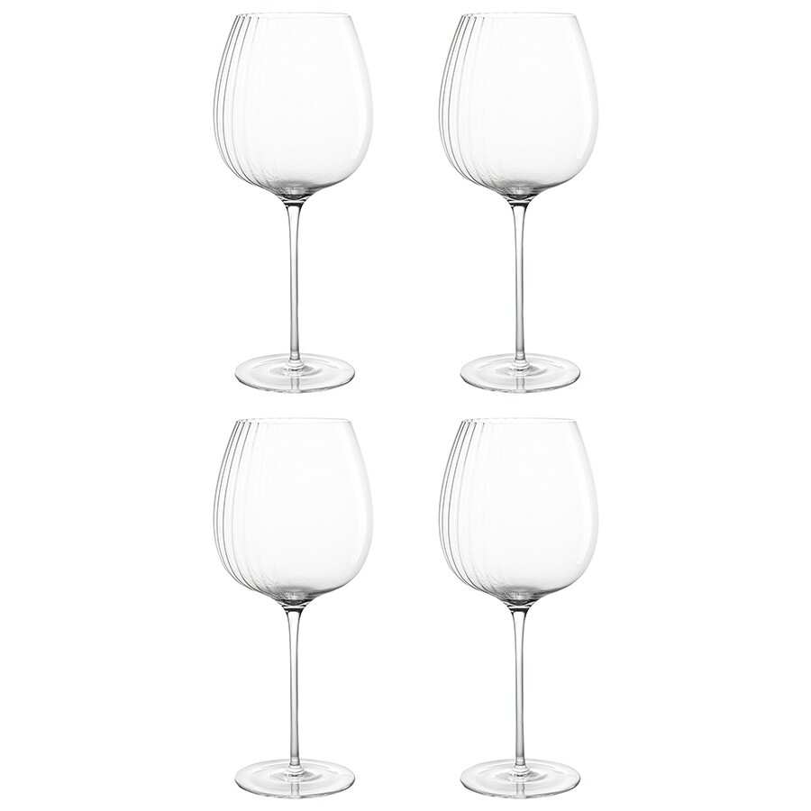 Бокалы стеклянные для вина 800 мл, 4 шт. прозрачные Alice