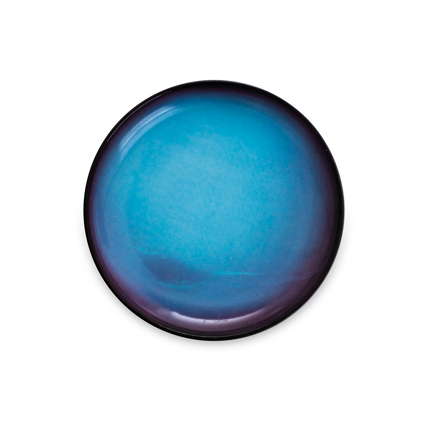 Тарелка десертная круглая фарфоровая 16,5х16,5 см голубая Neptun
