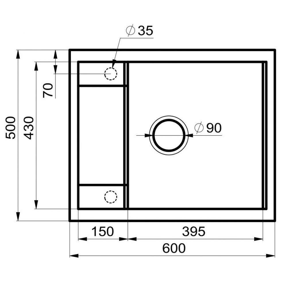 Мойка кухонная серый металлик Milacio Navarra 60 Cuarzo MC.77073 - изображение 6