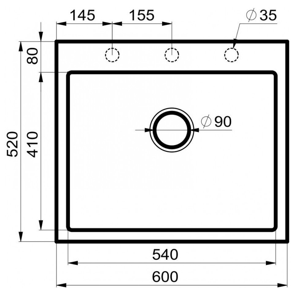 Мойка кухонная серый металлик Milacio Murcia 60 Cuarzo MC.77013 - изображение 6