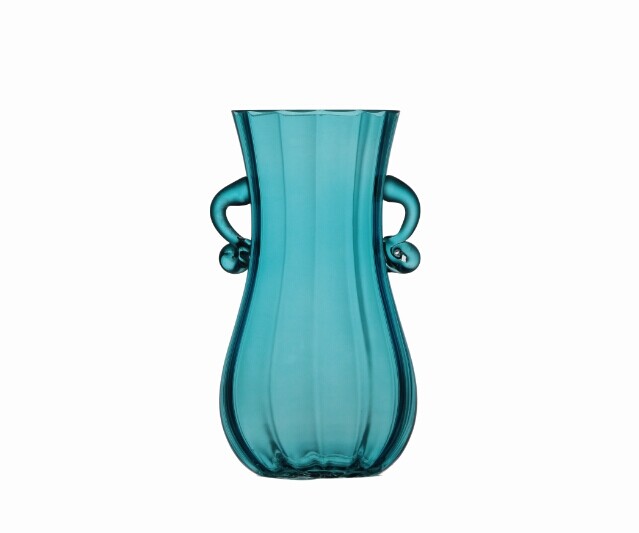 Ваза стеклянная голубая Leeta Blue Vase