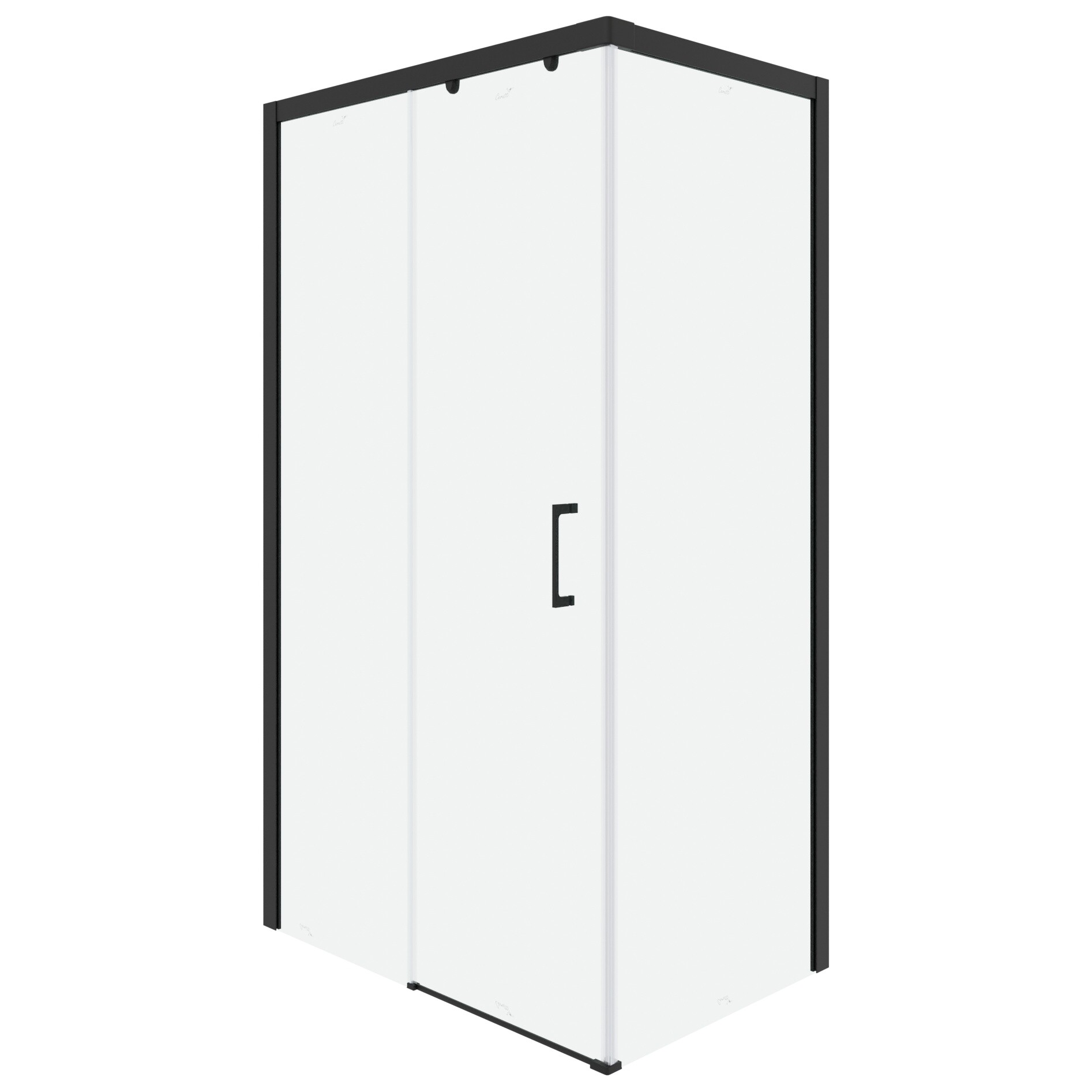 Душевой уголок прямоугольный левый 80x110 см черный Cerutti SPA Vito 110B-L