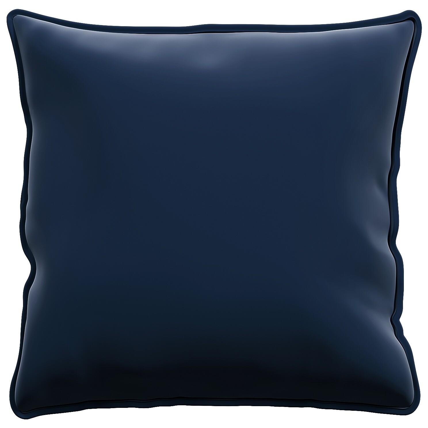 Подушка декоративная квадратная велюровая 55 см синяя &quot;Портленд&quot;