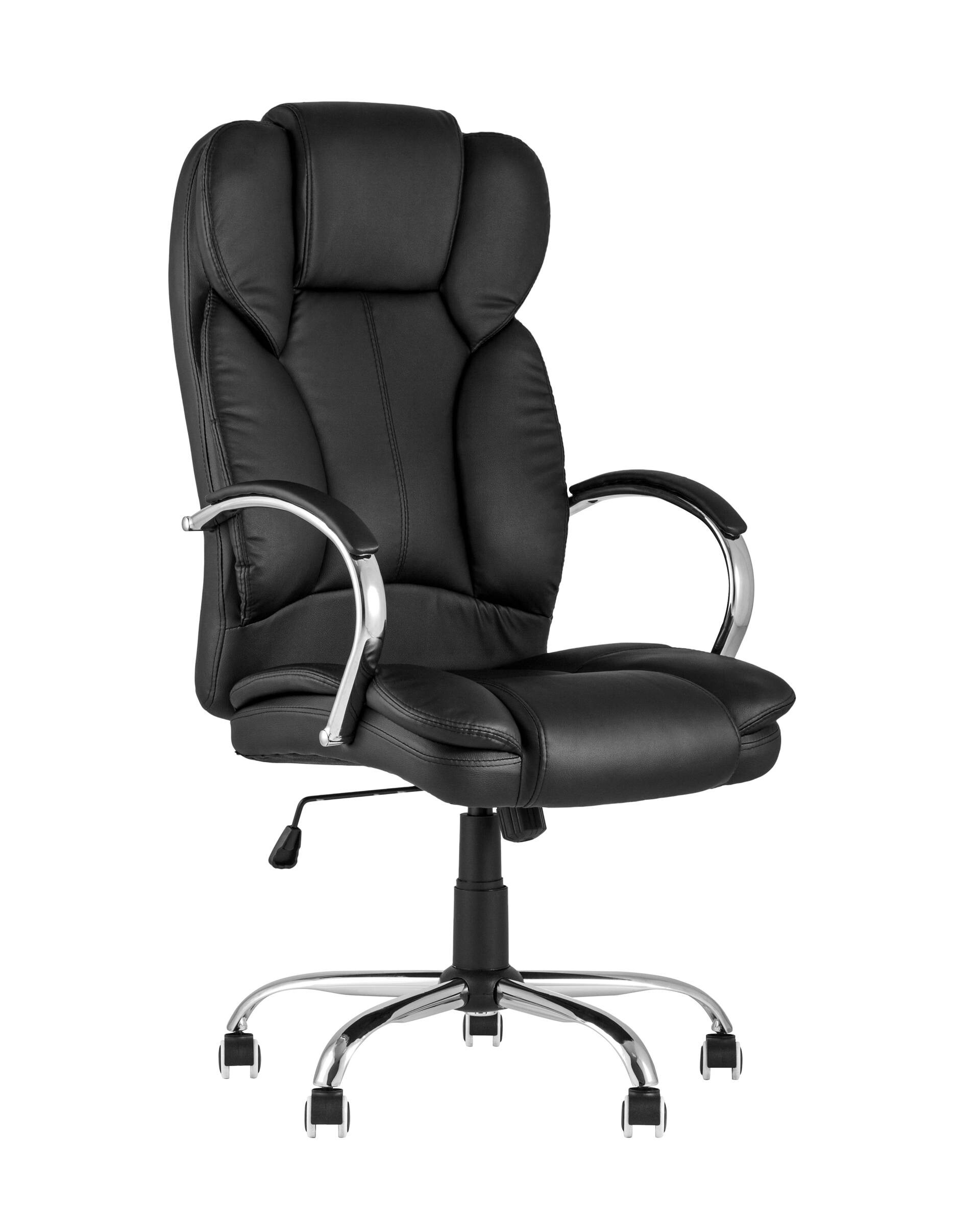 Компьютерное кресло офисное черное, экокожа TopChairs Ultra