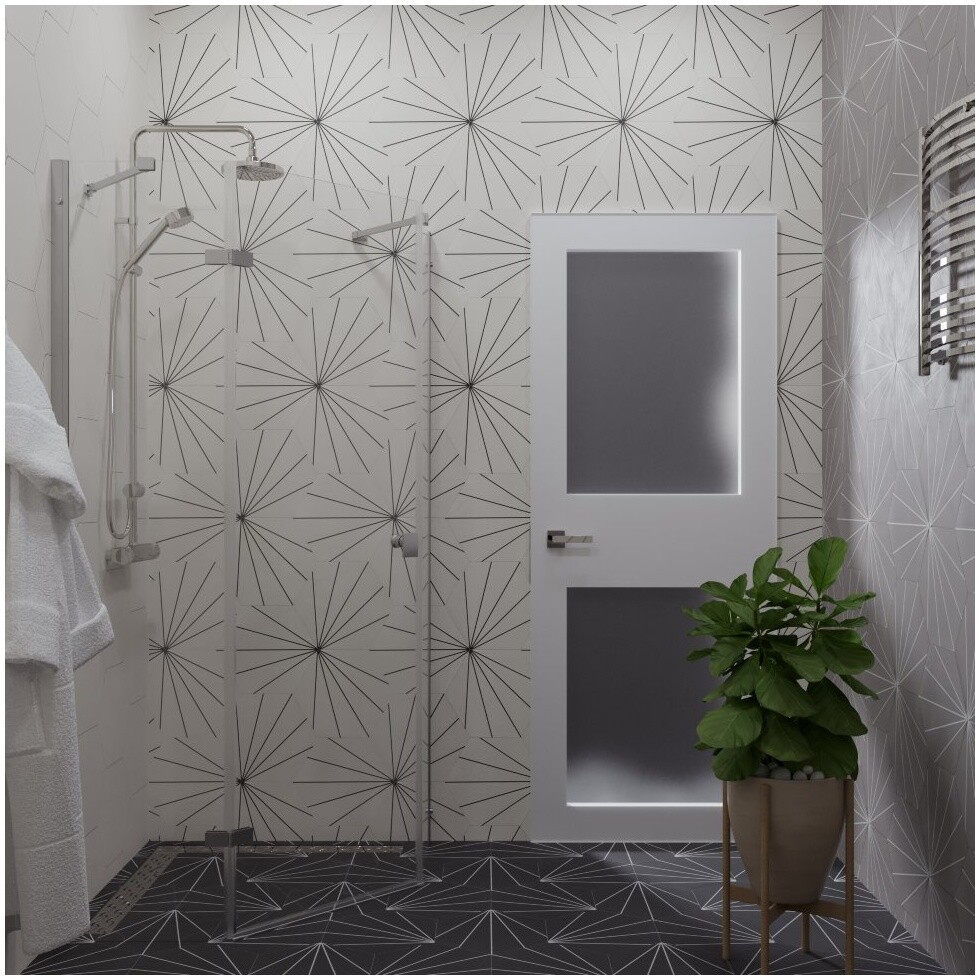 Душевой уголок пятиугольный 100х100 см хром Triton "Сигма-Хром" Щ0000056790 - изображение 3