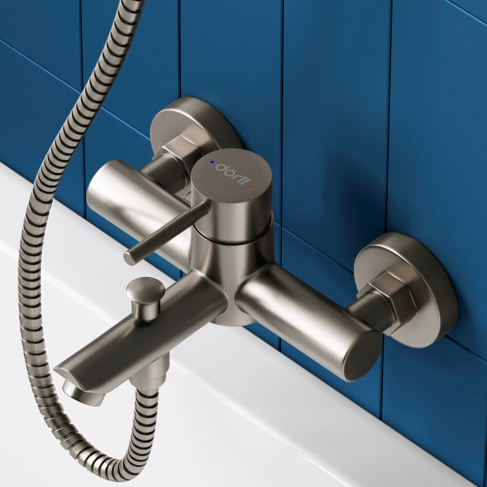 Смеситель для ванны с душем сталь Diwo "Казань" DW-KAZ-10-000 - изображение 4