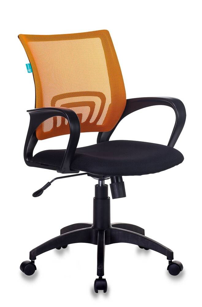 Кресло офисное оранжевое с сеткой &quot;Бюрократ&quot; CH-695N