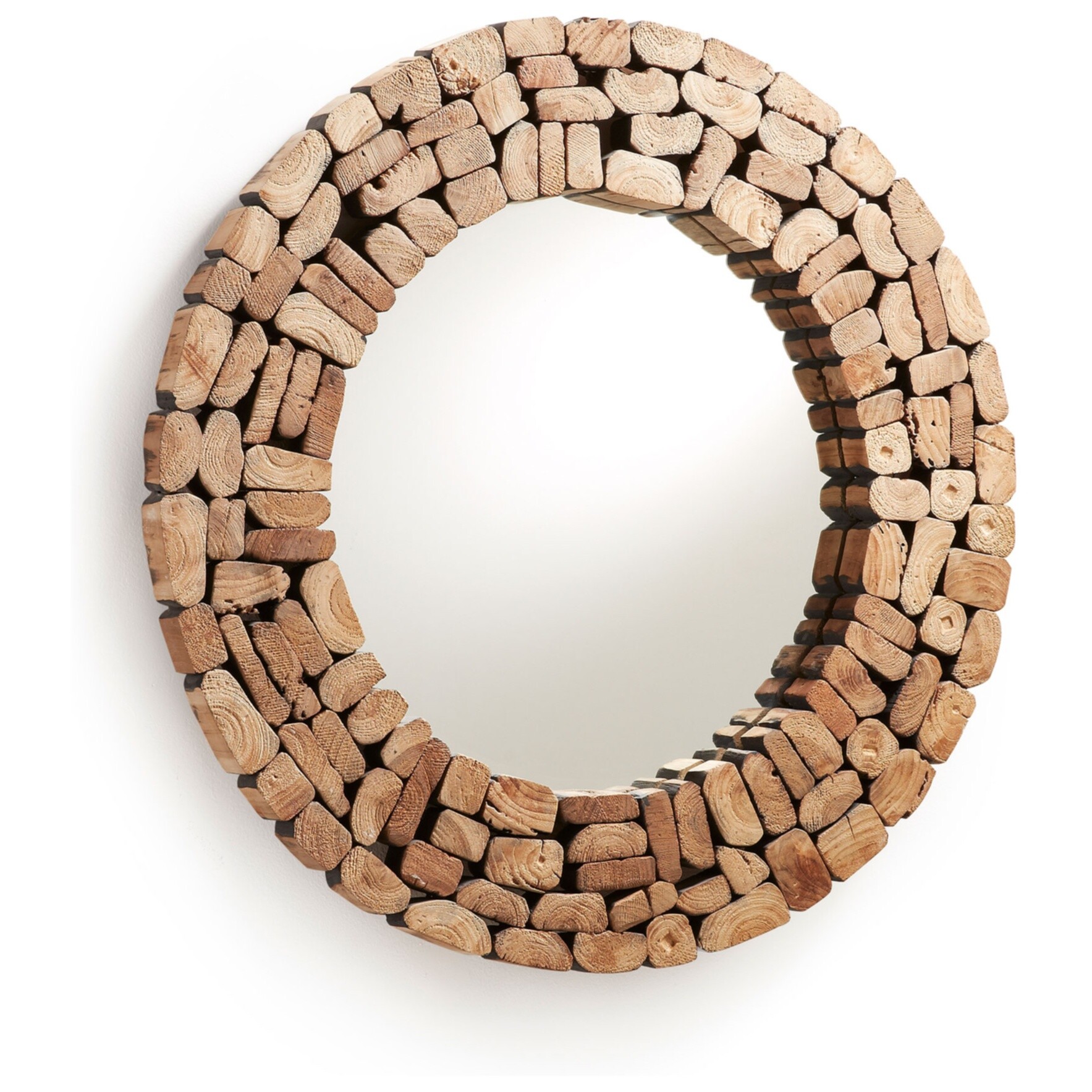 Зеркало деревянное круглое диаметр 80 см Ellipse от La Forma