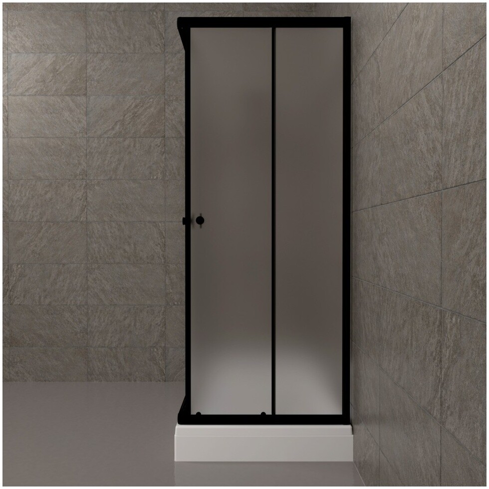 Душевой уголок прямоугольный с низким поддоном 120х80 см белый, черный Triton "Вента-БВ" Щ0000064630 - изображение 7