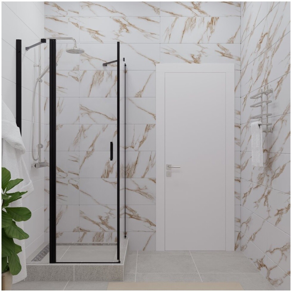 Душевой уголок квадратный 90х90 см черный Triton "Йота-Блэк" Щ0000054032 - изображение 3