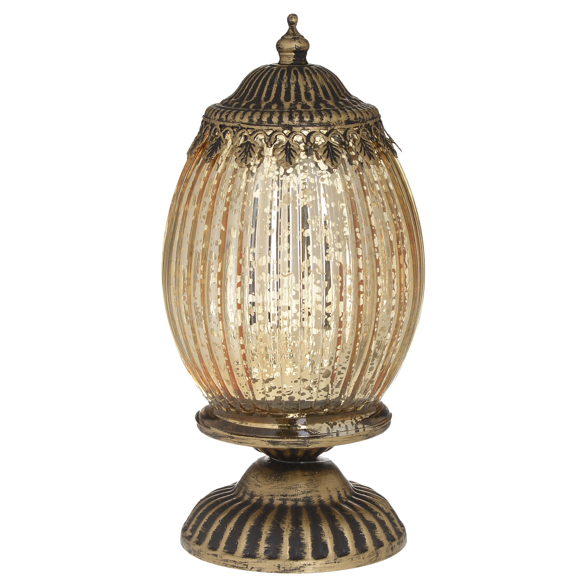 Фонарь металлический со светодиодной лампой 22,5 см золотой Ivory Ace