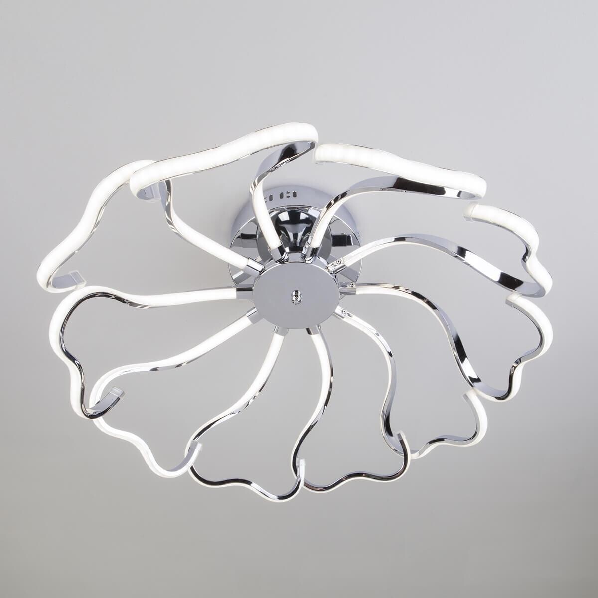 Потолочный светильник светодиодный хром Begonia 90095-10