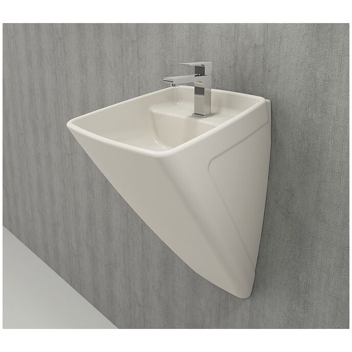 Раковина квадратная фарфоровая 48 см ваниль матовая Bocchi Firenze 1082-008-0126