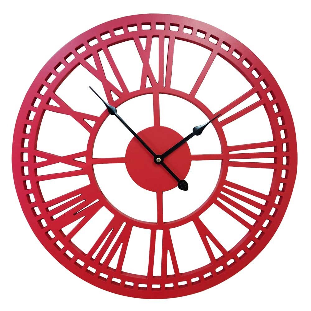 Настенные кварцевые часы красные Timer CL-47-3-1R