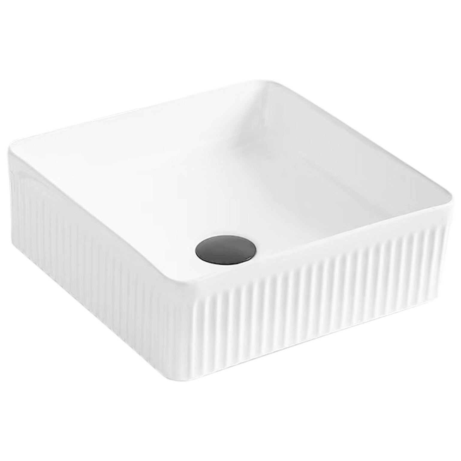 Раковина накладная квадратная 40 см белая Point &quot;Деметра&quot; PN43121