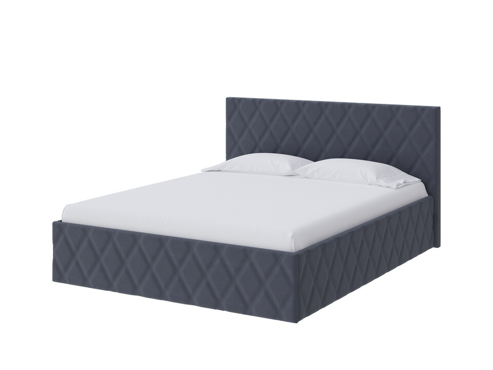 Кровать двуспальная 180х190 см серый Fresco