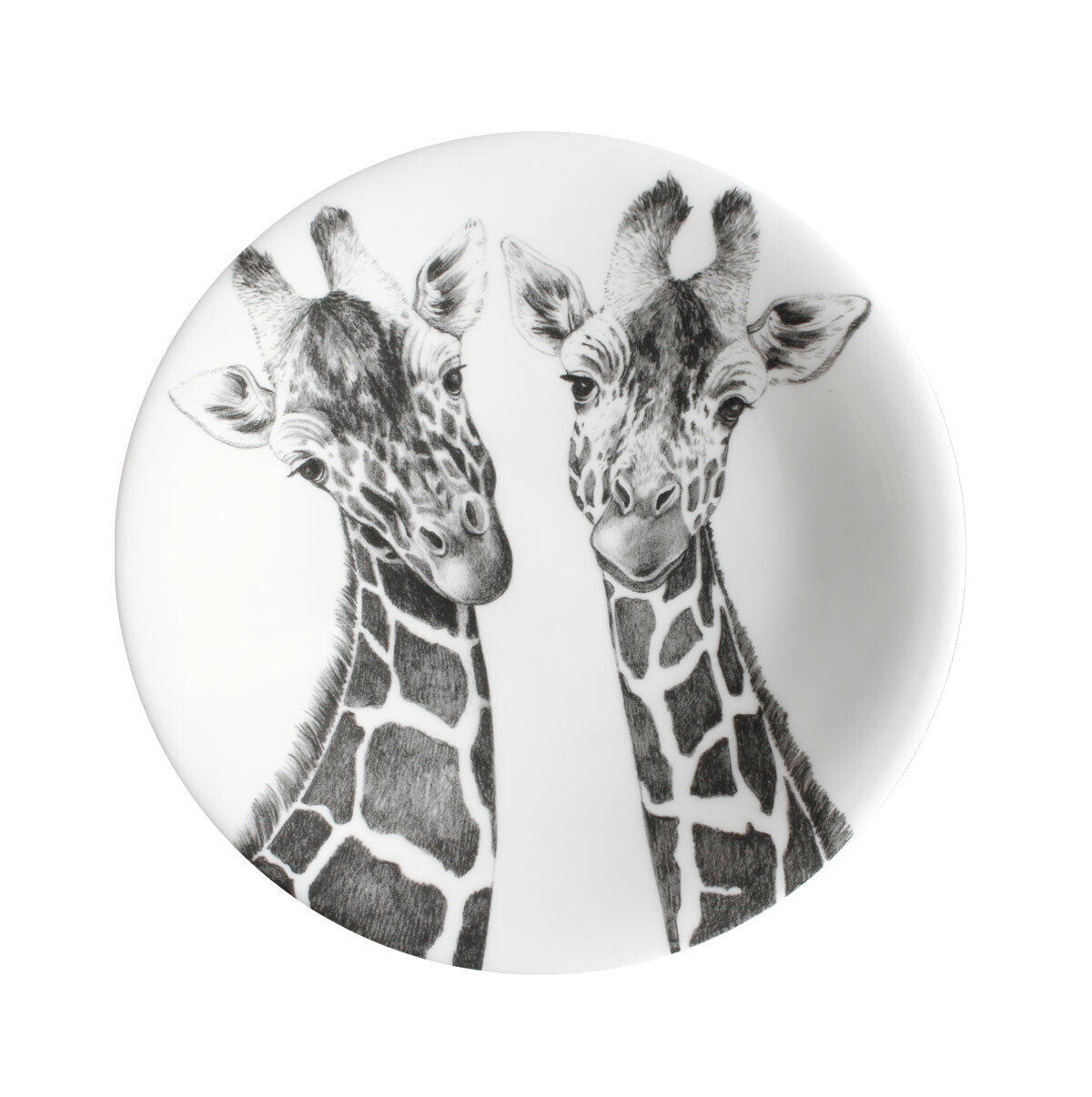 Тарелка десертная 22 см черно-белая Giraffe Wild Spirit