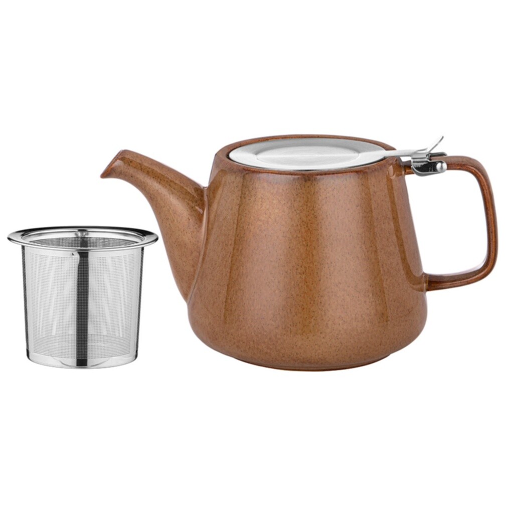 Чайник с металлическим ситом и крышкой 1,2 л коричневый Luster