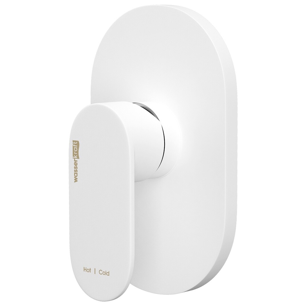 Смеситель для душа встраиваемый из латуни белый Wasserkraft 8551 - изображение 6