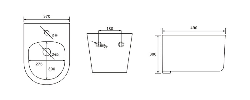 Биде подвесное фарфоровое белое Aquatek "Мия" AQ1004-00 - изображение 4