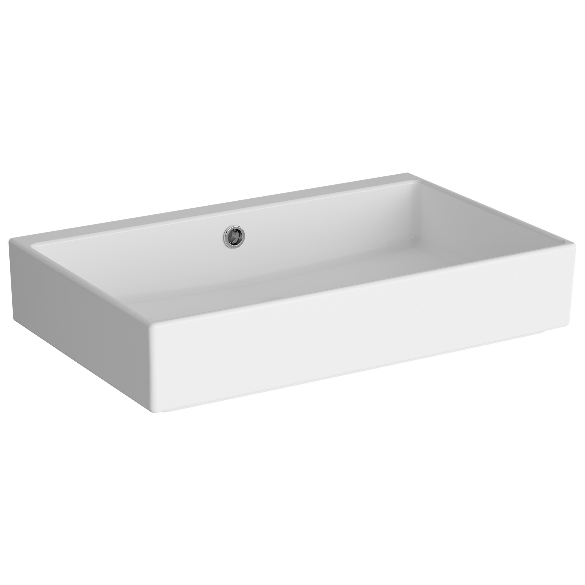 Раковина накладная фарфоровая прямоугольная 38х60,5 см белая Vitra ArchiPlan 7404B003-0012