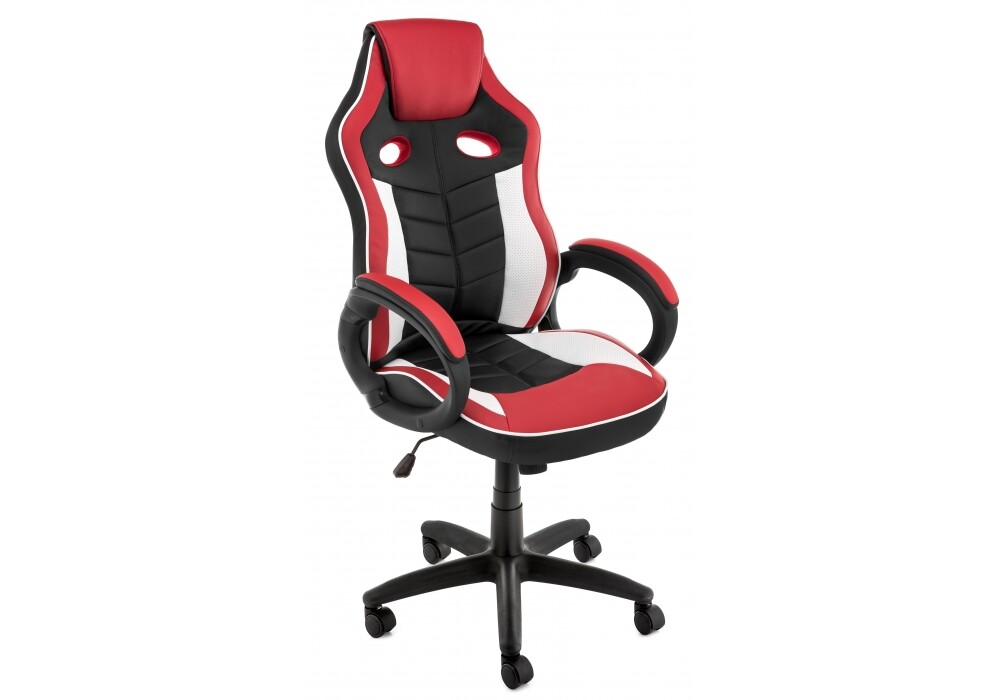 Компьютерное кресло черный, белый, красный Anis
