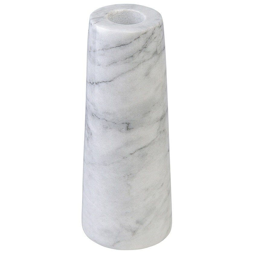 Подсвечник на 1 свечу 15 см бело-серый мрамор Marm