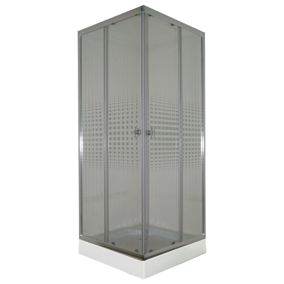 Душевой уголок квадратный с низким поддоном 80х80 см хром Parly ZQ8111 - изображение 6