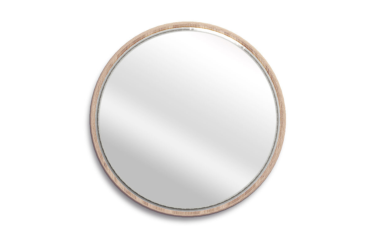 Зеркало настенное круглое белёный дуб Wallstreet