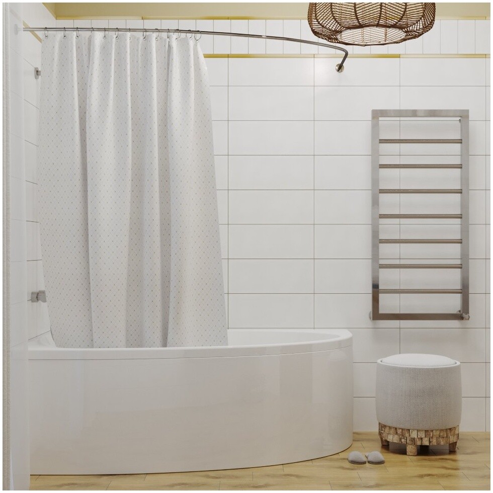 Ванна акриловая 170х95 см обрезанная правая белая 1ACReal "Мадрид" Щ0000045646 - изображение 6