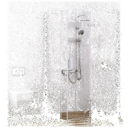 Душевая дверь распашная 120х200 см прозрачная, белая, хром Wasserkraft Aller 10H05LWHITE - изображение 15