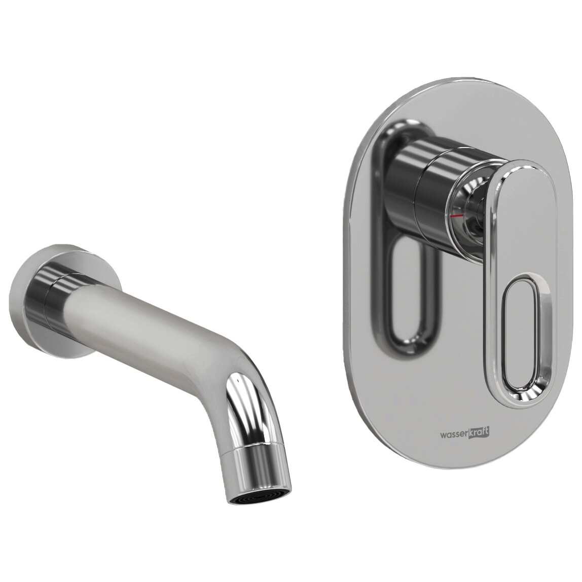 Смеситель для раковины встраиваемый с изливом хром Wasserkraft A18583 - изображение 4