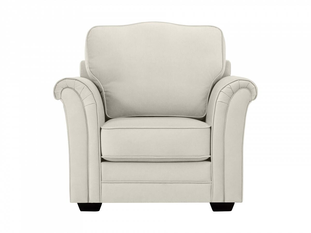 Кресло с мягкими подлокотниками кремово-белое Sydney