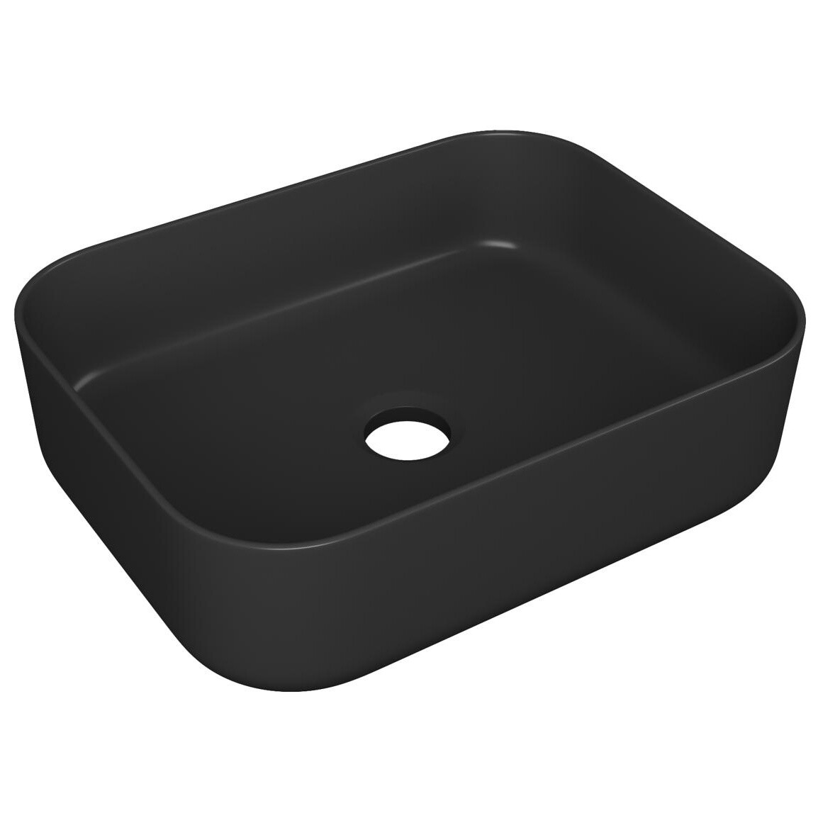 Раковина накладная прямоугольная черная Point &quot;Меркурий 50BM&quot; PN43832BM