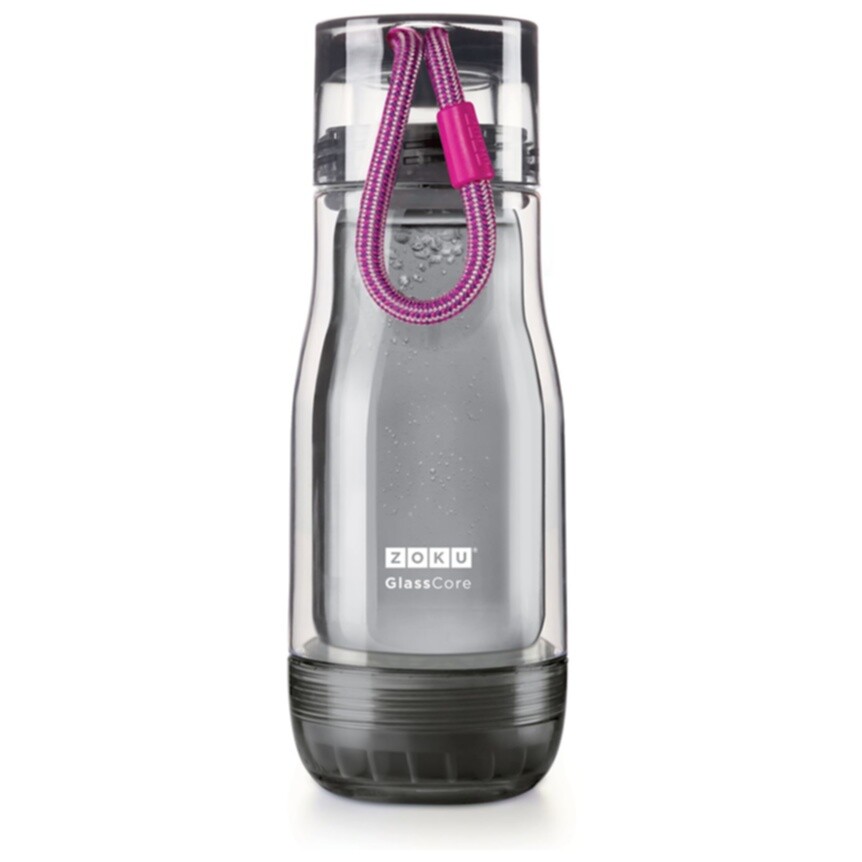 Бутылка для воды с крышкой 325 мл фиолетовая Zoku Active