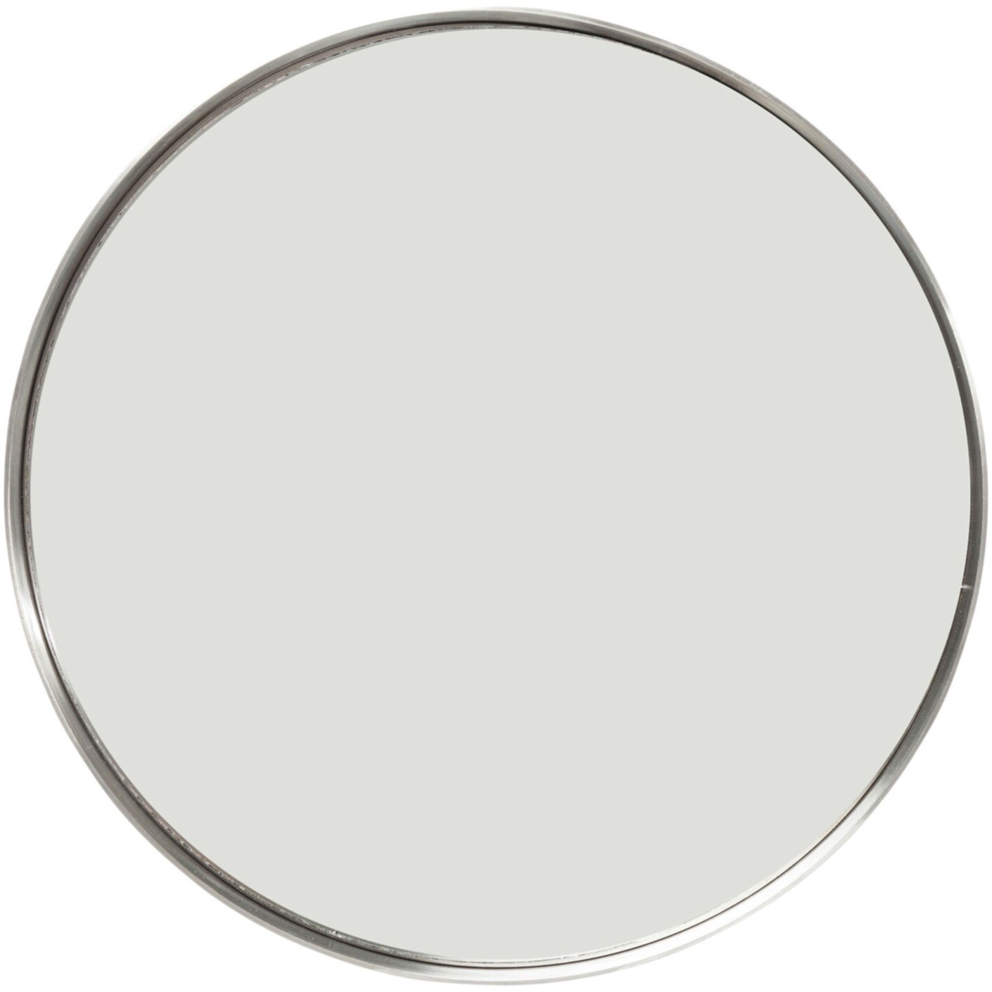 Зеркало настенное круглое 60 см серебро Curve
