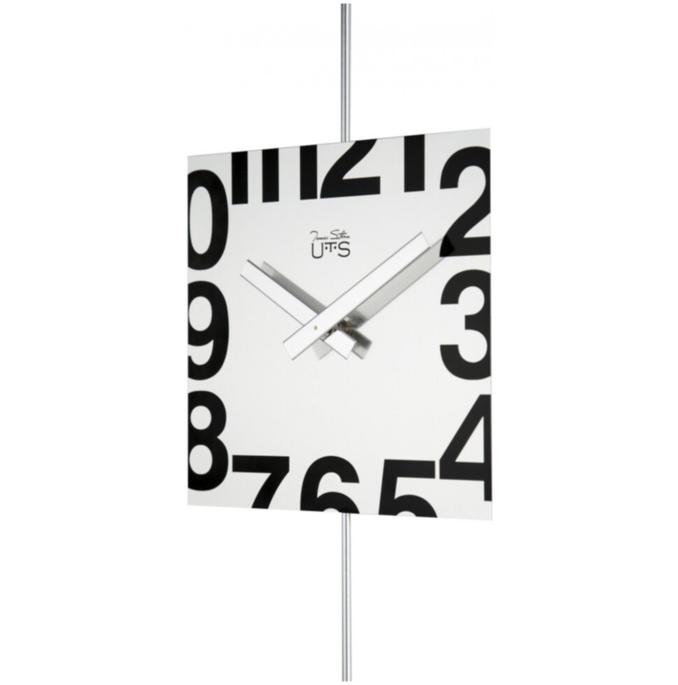 Часы настенные серебристые квадратные Tomas Stern 4021S